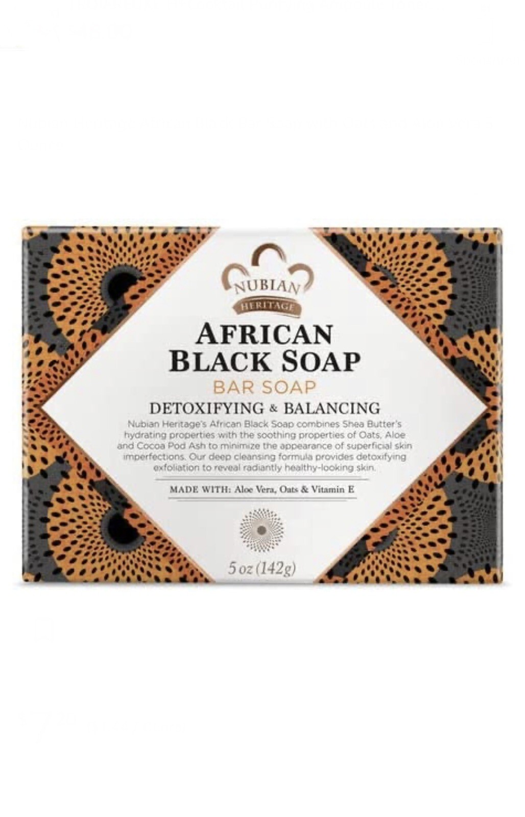 Nubian Heritage AFRICAN BLACK SOAP 5 oz – 141g