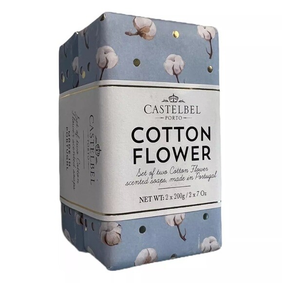 Castelbel Cotton Flower Scented Soap Set Of 2 (7oz) Limited Edition