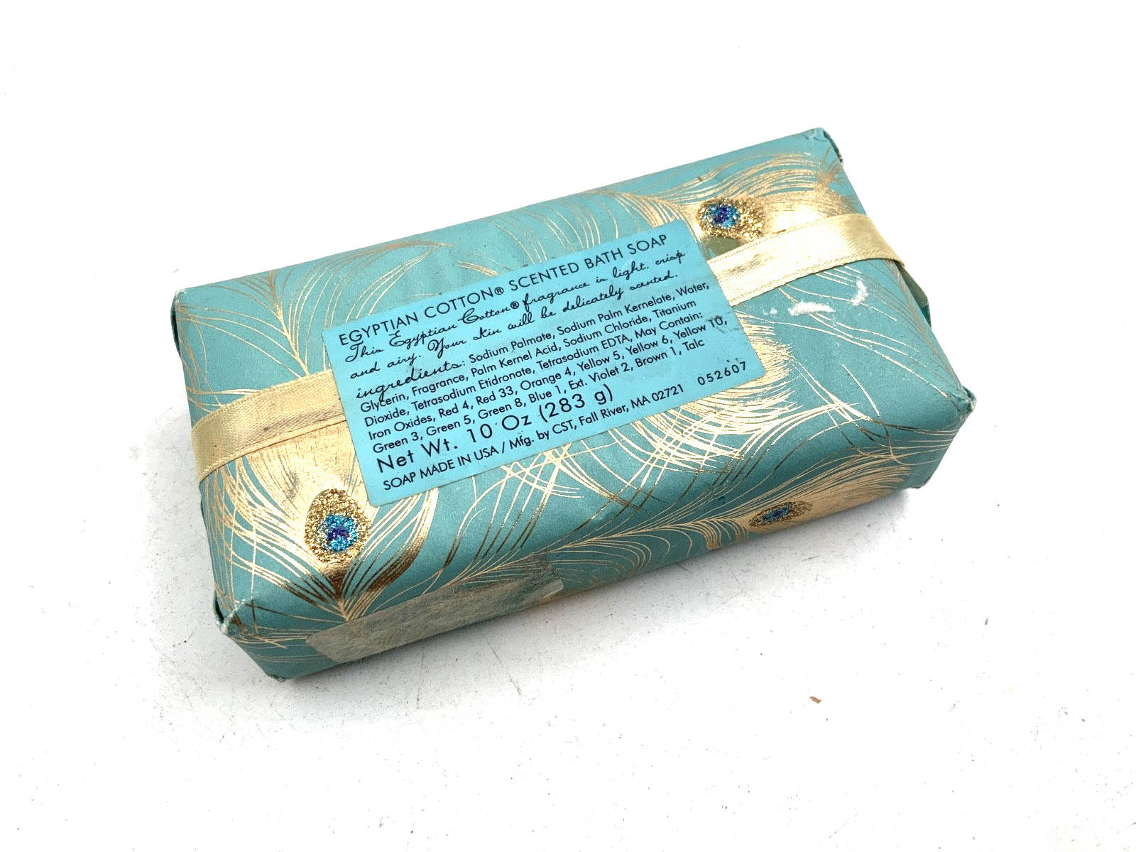 Vintage Peacock Egyptian Cotton Scented Bath Soap Soap, Art Deco