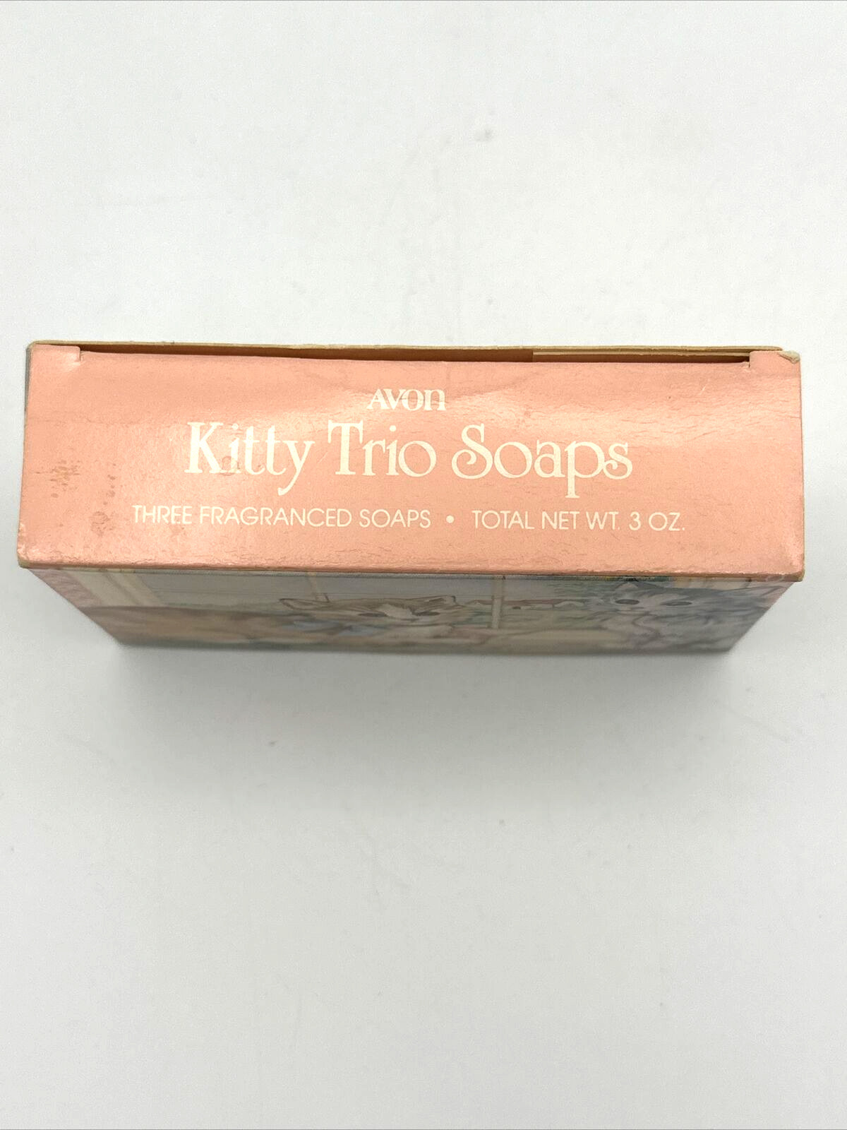 Vintage Avon Products 1987 Kitty Trio 3 Pink Kitten Cat Fragranced Soaps 3oz