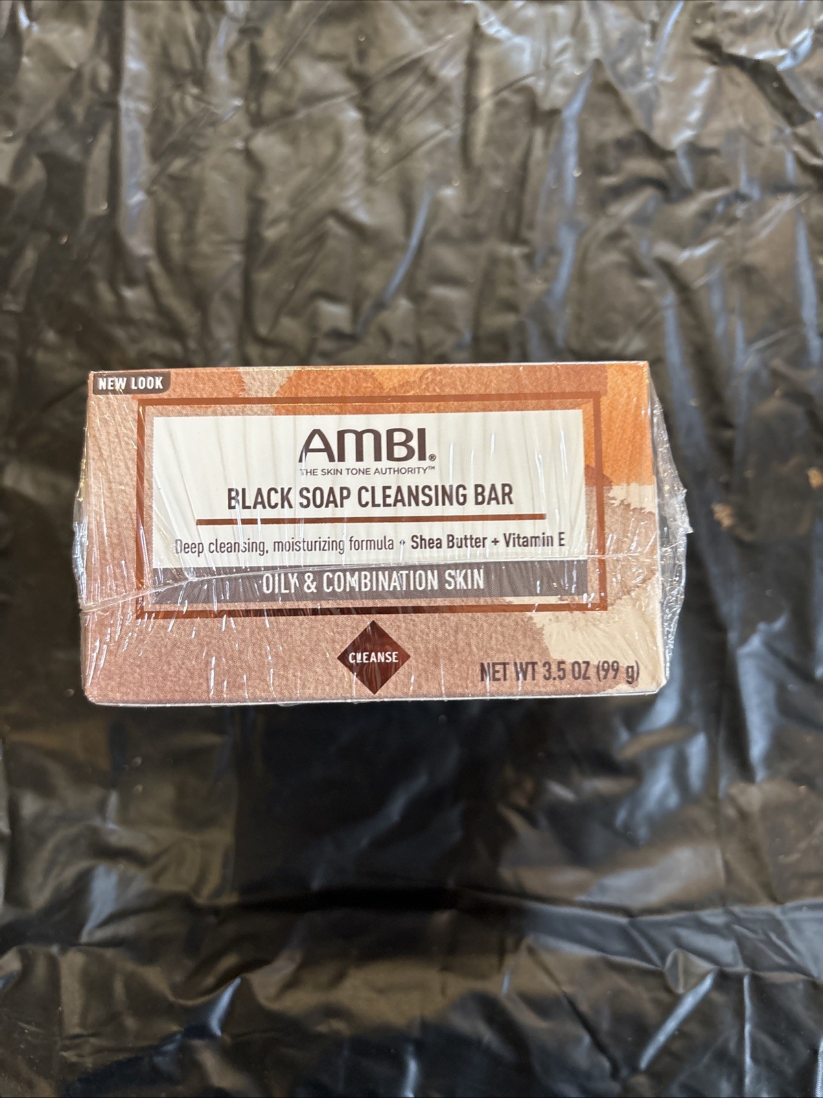PACK OF 3 AMBI Skin Care Soap Black soap With Shea Batter 3.5 oz Each Bar
