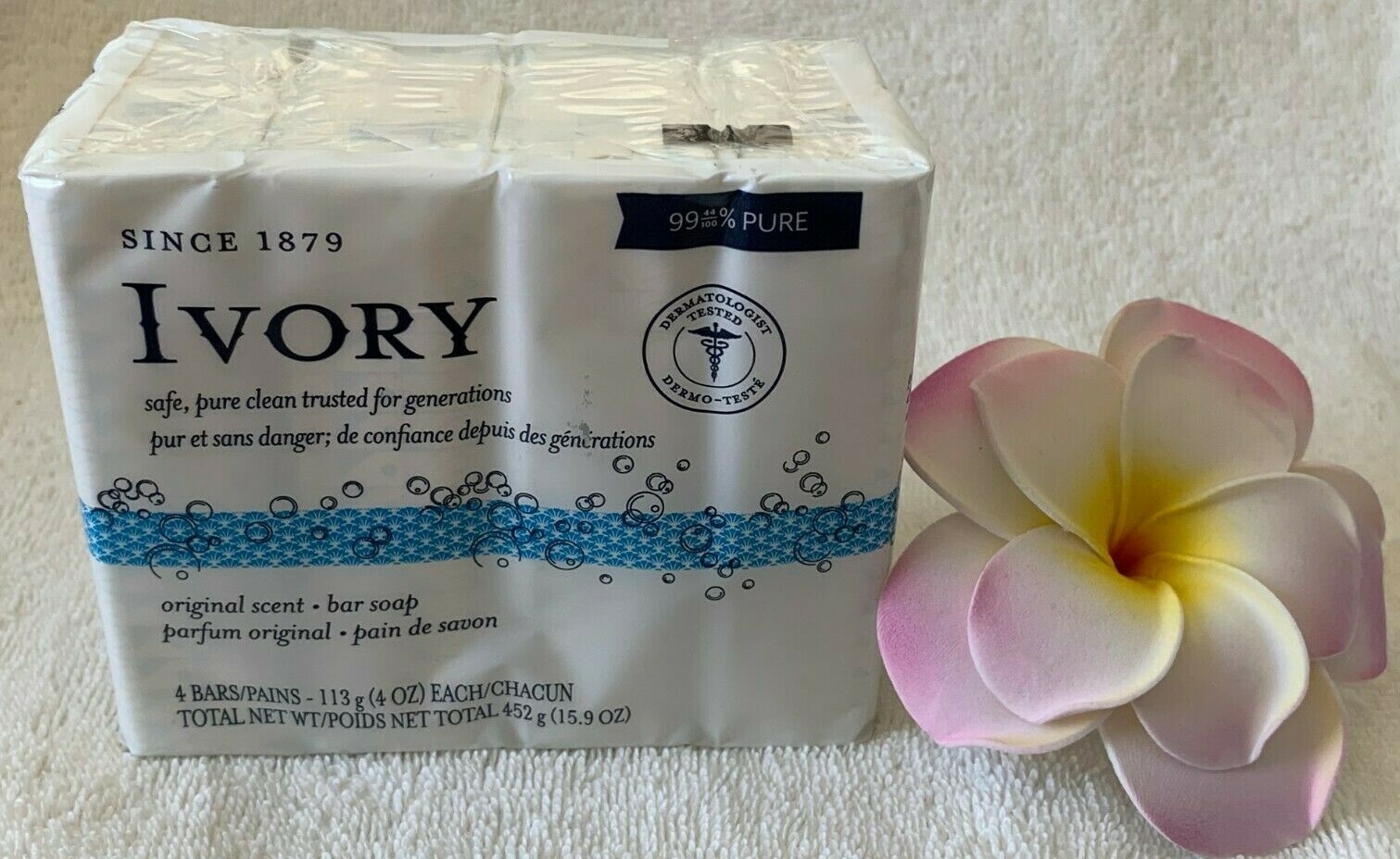 IVORY CLEAN***Original***99.44% PURE CLEAN SOAP (4 BARS)~~4 OZ/EACH~~NEW~~SEALED