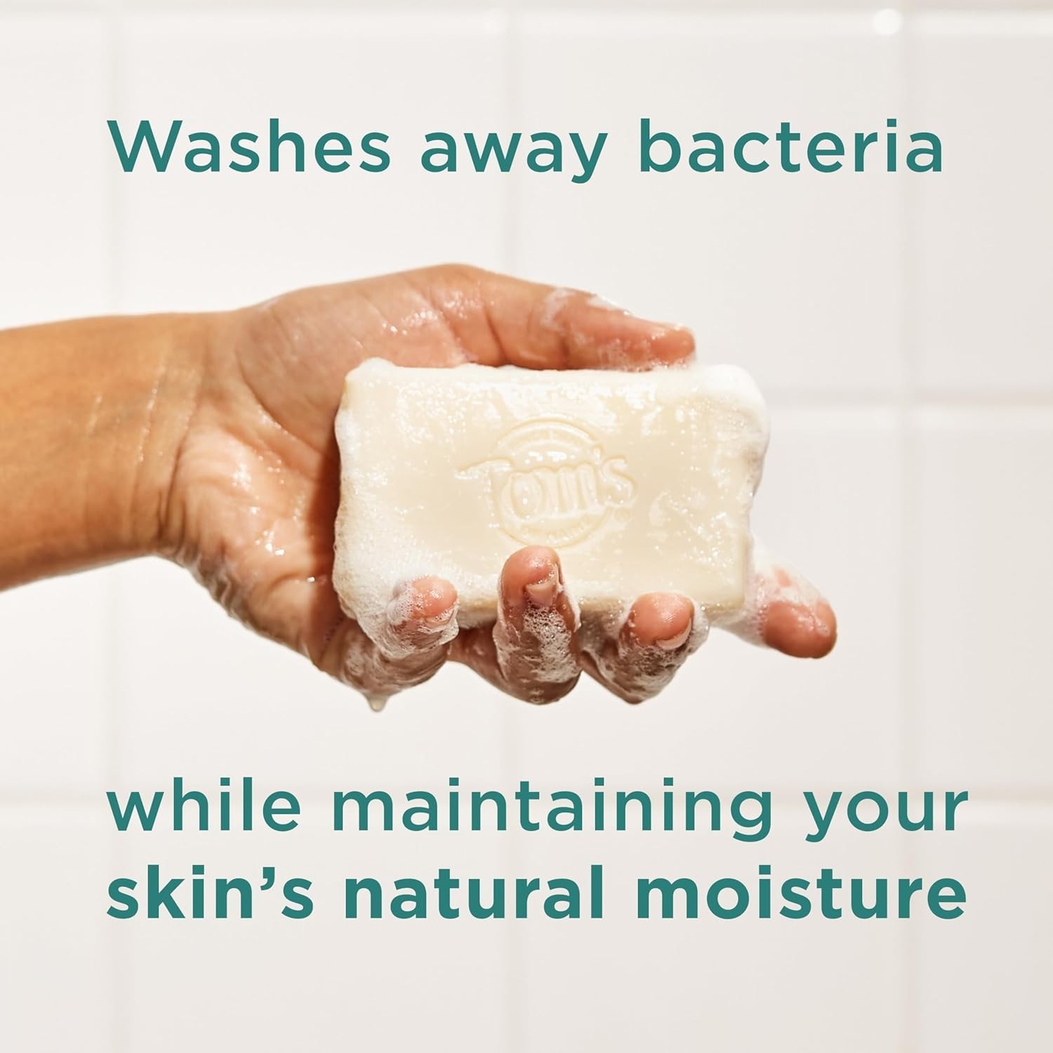 Dermatologist-Tested Tom’s of Maine Fragrance-Free Soap – Pack of 6, 5oz Bars