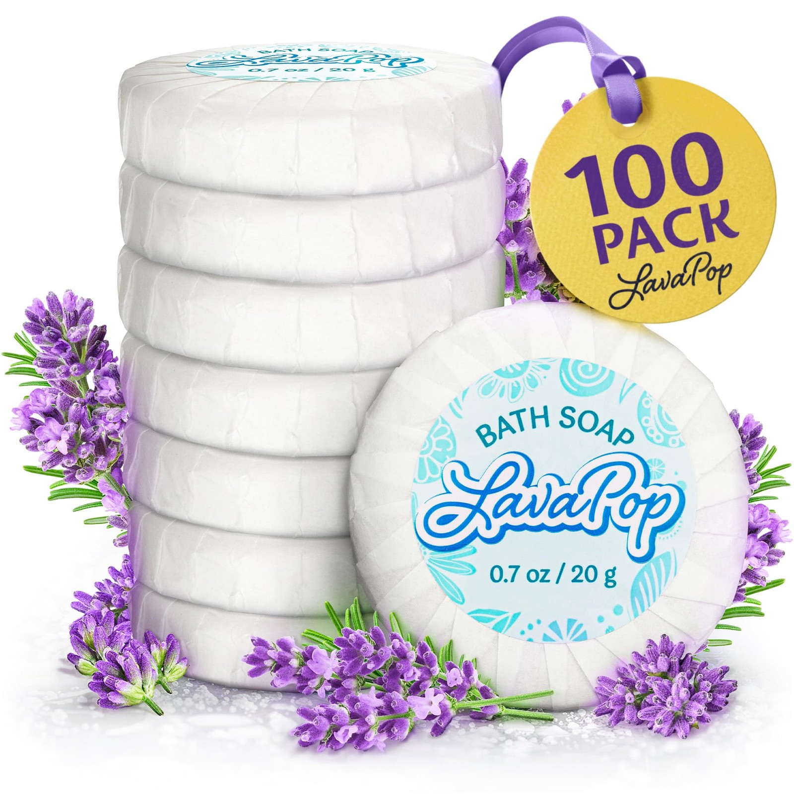 – Bulk Hotel Soap Bars – Iris, Violet & Amber, 0.7 oz, 100 Pack – Travel Size…
