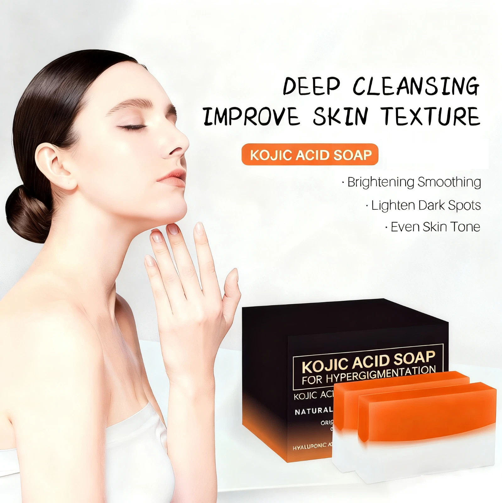 Kojic Acid Soap Clean Face Soap Brighten Skin Tone Fade Dark Spot 2 Pack USA