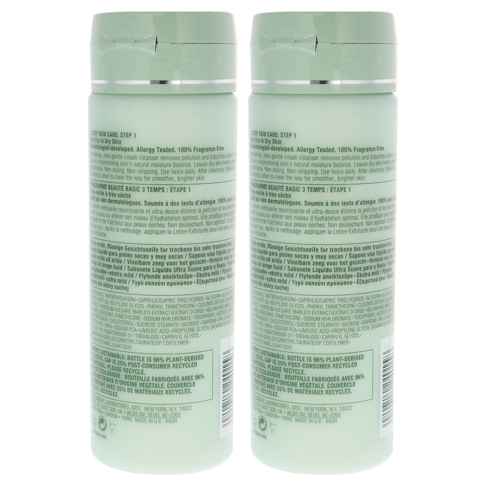 All About Clean Liquid Facial Soap Extra Mild by Clinique-6.7 oz Soap-Pack of 2