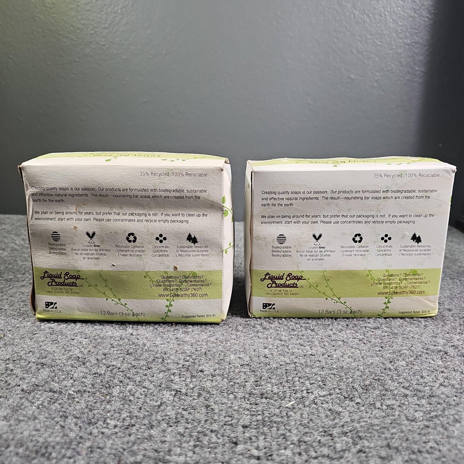 NATURAL VISIONS Oatmeal Luxury Bar Soap COCONUT LIME Lot X 2 Box 12 Bars Per Box