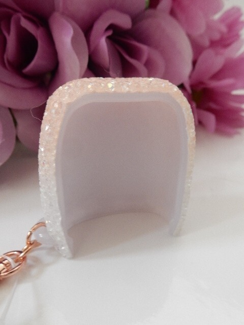 Bath & Body Works OMBRE PEACH BLING Pocket *Bac Holder Keychain Clip Case