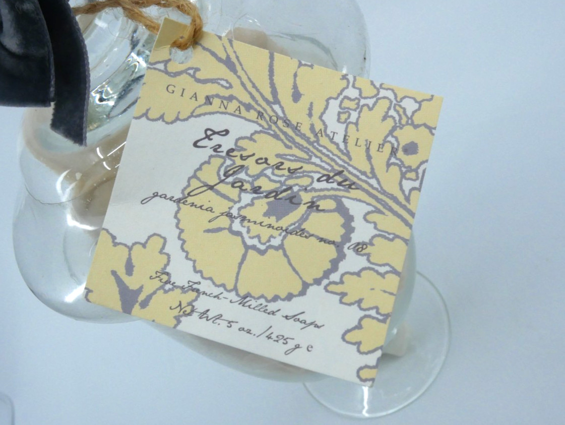 Gianna Rose Atelier Rose Soap Decor Apothecary Glass Jar 5 oz New