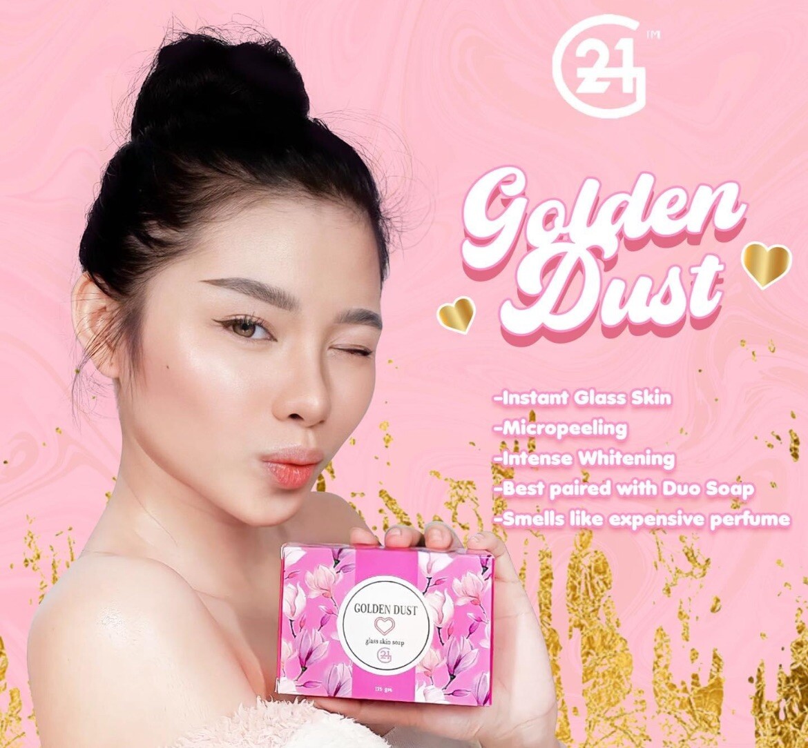 G21 Golden Dust Glass Skin Soap & Duo Kojic Papaya Honey Oatmeal Soap Combo