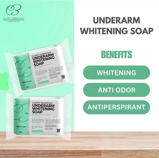 1 pc UNDERARM SOAP – ANTI PERSPIRANT AND WHITENING by Clarity Essentials 150 g
