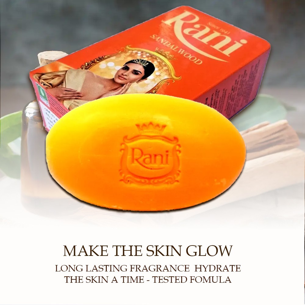 Herbal Rani Sandalwood Soap treat acne dry skin dull & Ageing skin FREE SHIPPING