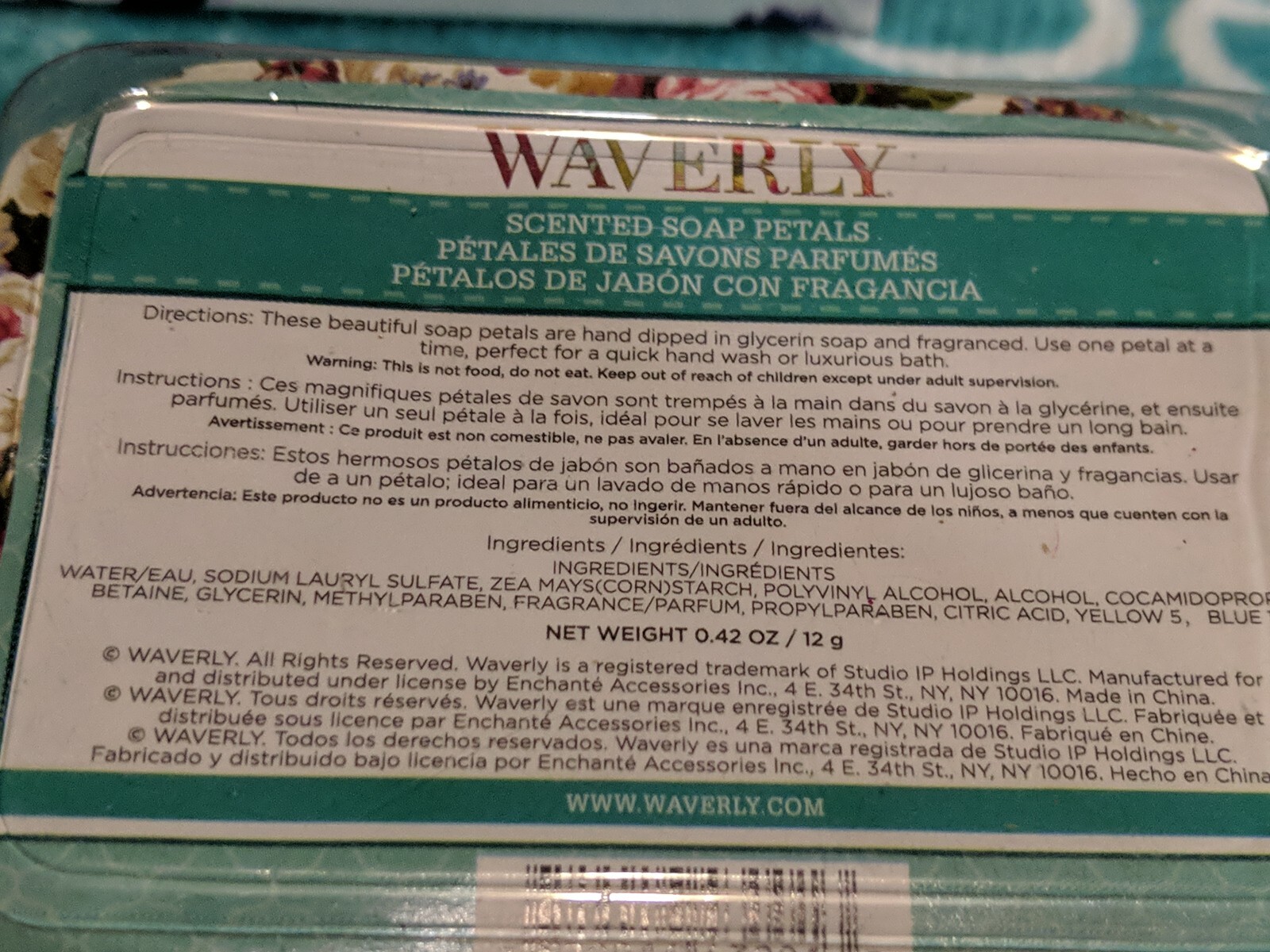 Waverly Scented Soap Petals Citrus Grapefruit & Chamomile Flower Soap Flowers