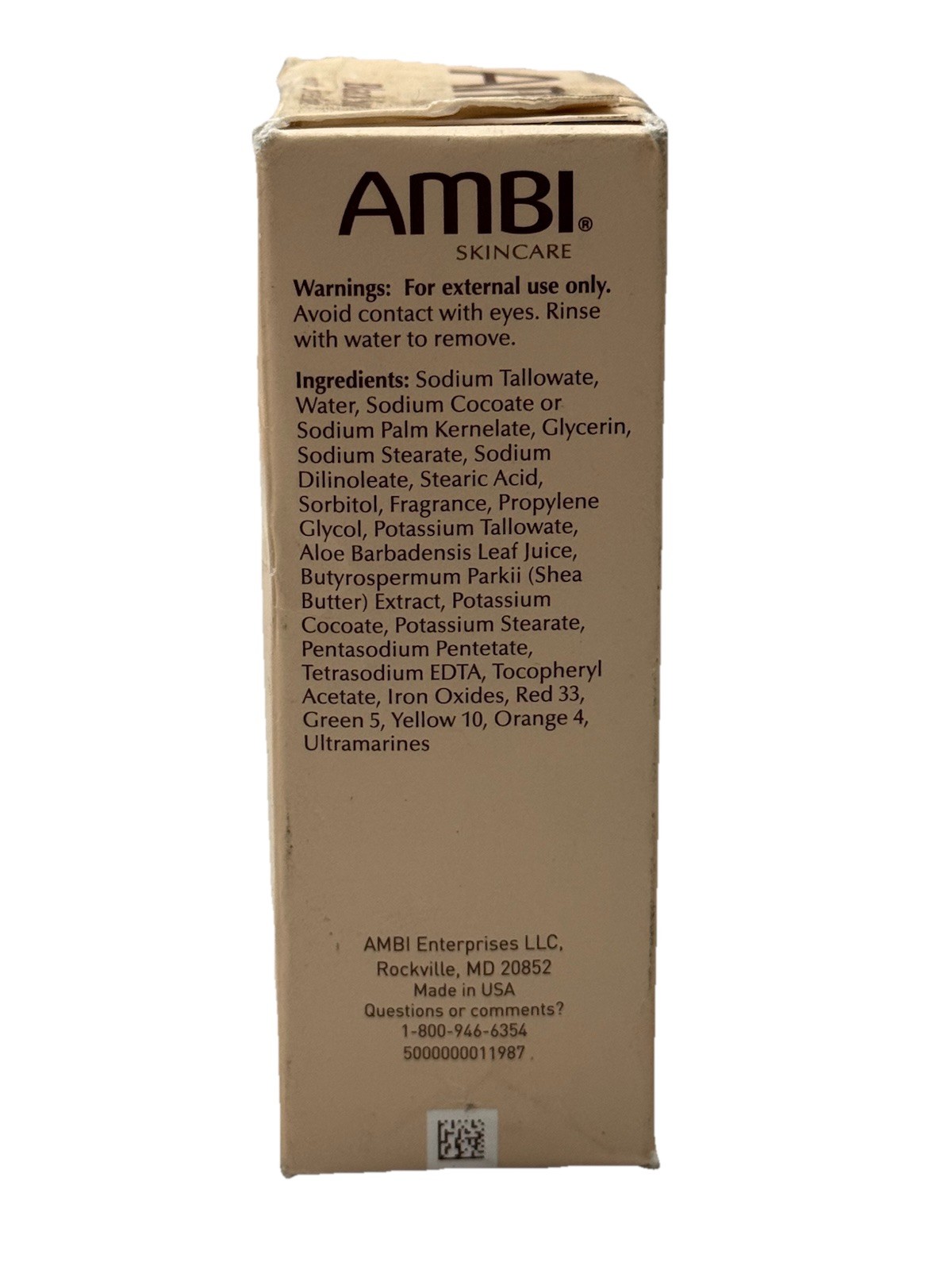 2 ambi black soap with shea butter 3.5oz sealed with distressed box