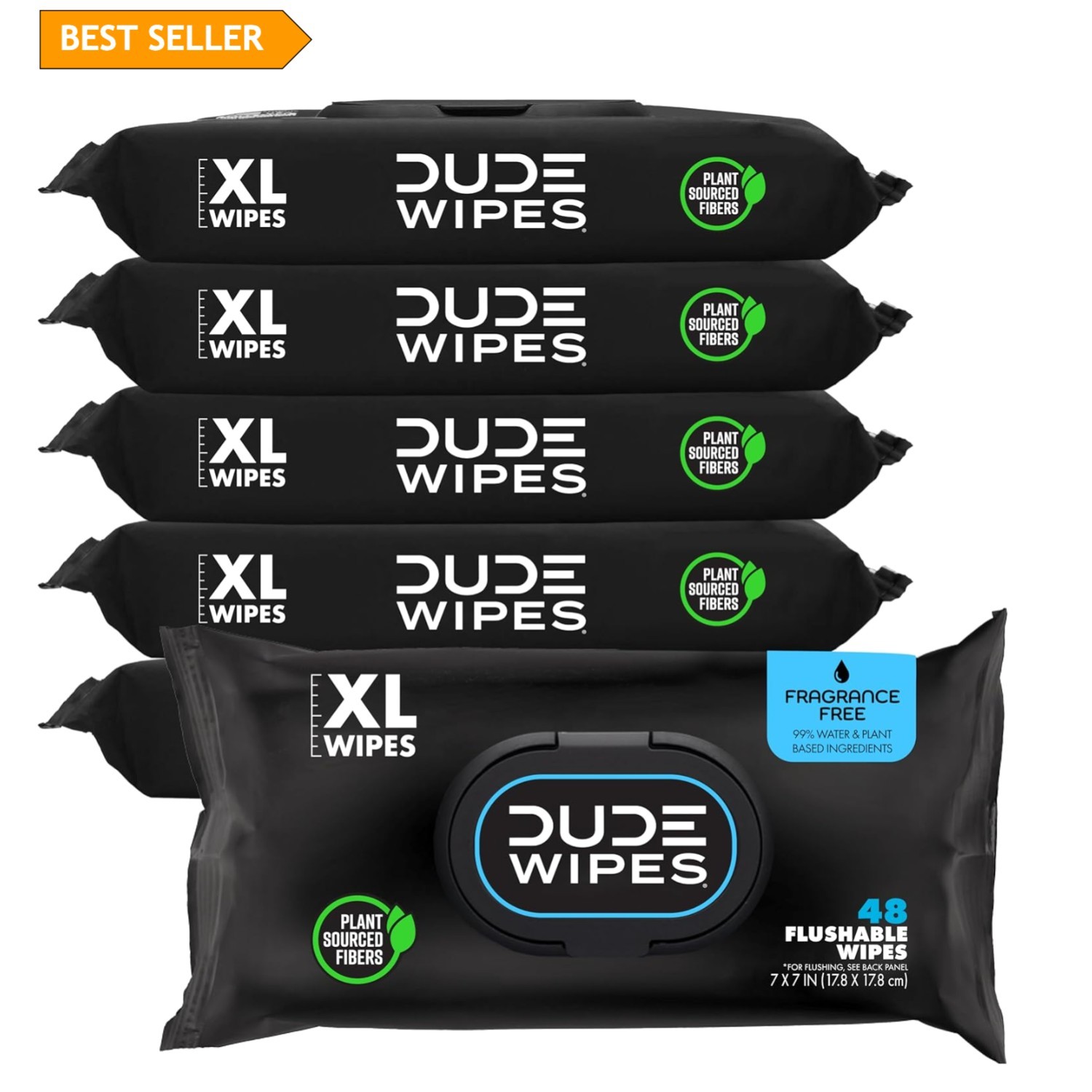 Plant-Based Extra-Large Flushable Wipes – Cleansing & Refreshing 288 Count