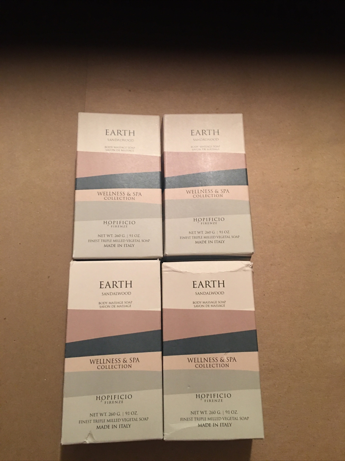 4x Wellness & Spa Collection Earth Sandalwood Hopificio Firenze 9.1 Oz