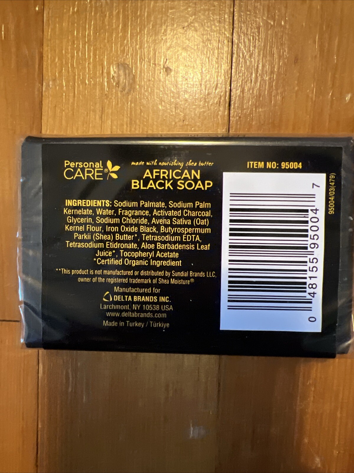 Personal Care African Black Soap With Shea Butter 4oz Bar New QUANTITY OF 1