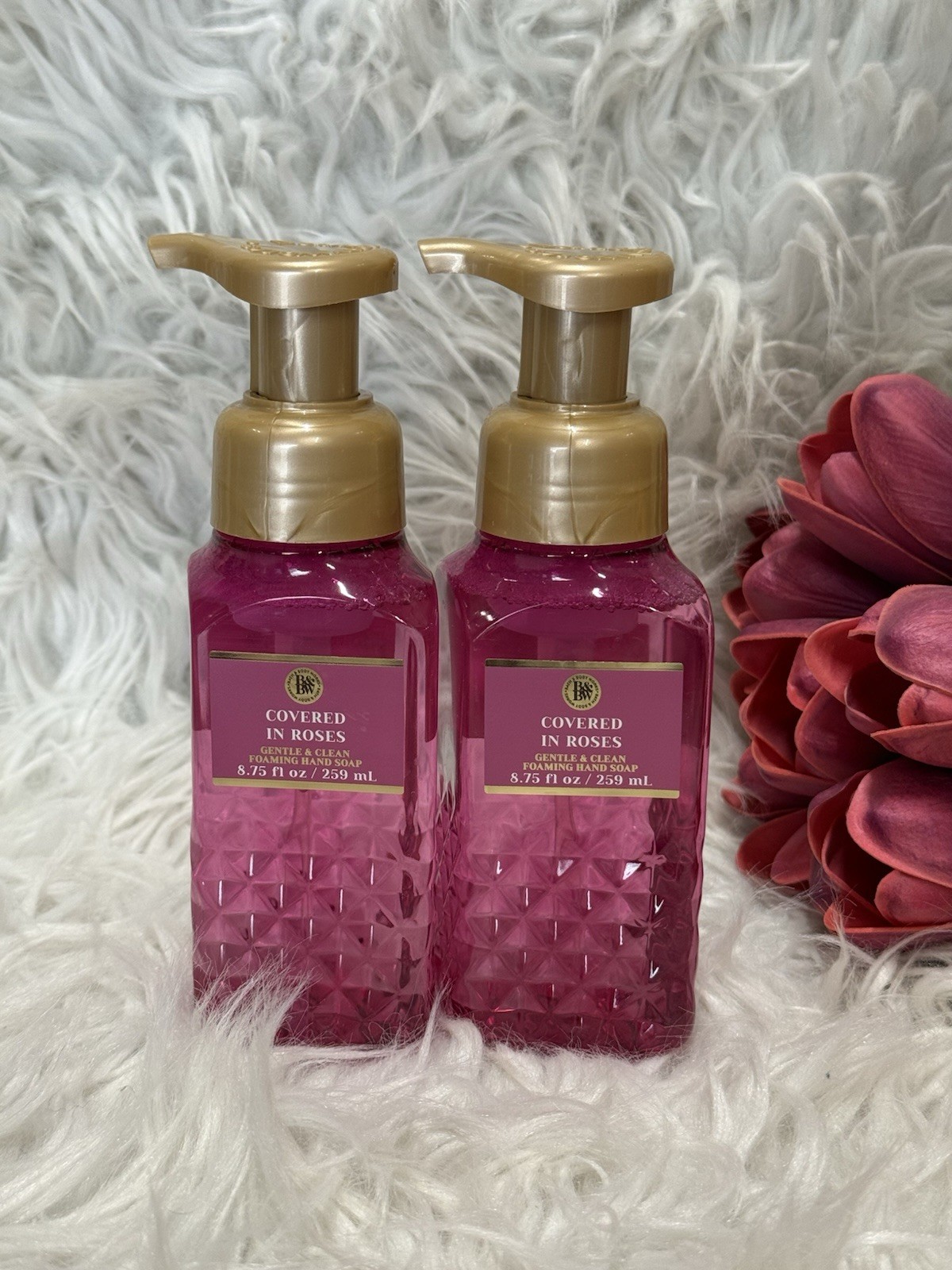 Bath & Body Works Covered In Roses Gentle & Clean Foaming Hand Soap Lot Of 2
