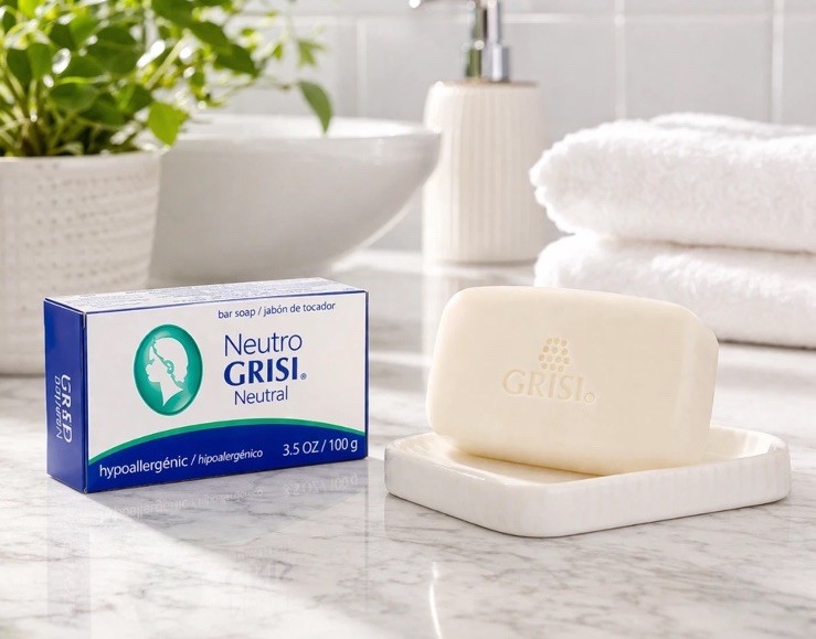 6 Pack Neutral Soap, Jabon Neutro, Grisi 3.5 Oz. X 6 Units