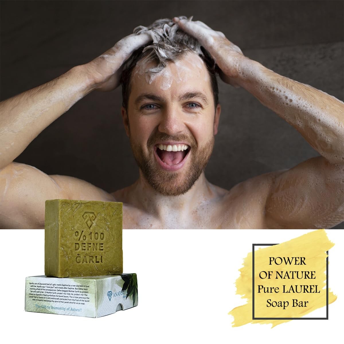Antioch Collection Laurel Oil Shampoo Bar 5 oz – Handmade Soap, Olive Oil Bas…