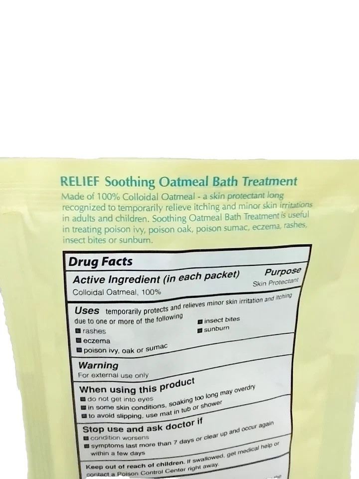2x RELIEF SOOTHING OATMEAL BATH TREATMENT Fragrance Free ComparAveeno natural