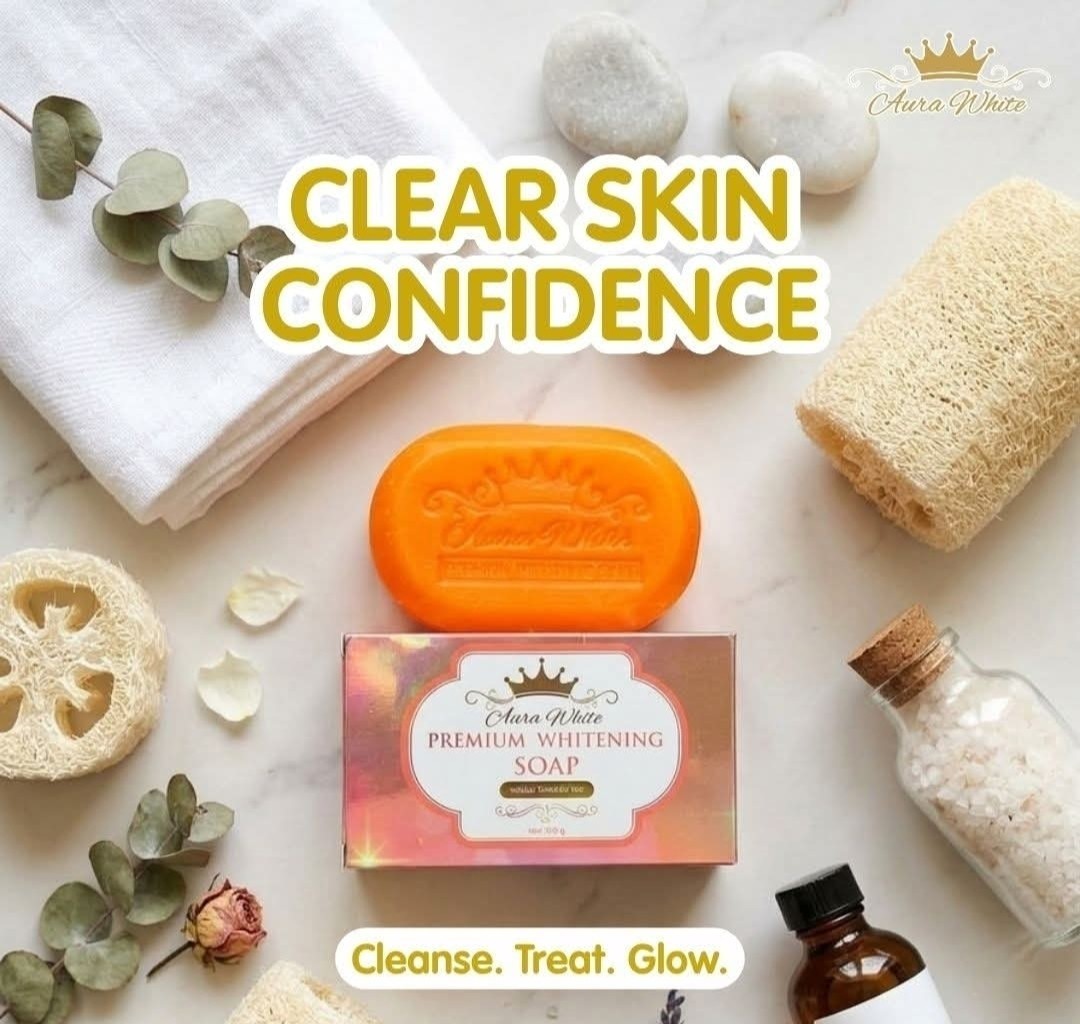 Aura White Premium Whitening Face&Body Soap 120g✨️👌, 1pc
