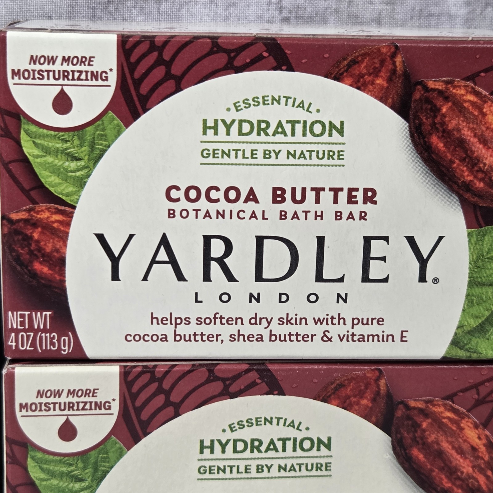 4 Pack Yardley London Bath Bar Soap Cocoa Shea Butter & Vitamin E 4 oz Each