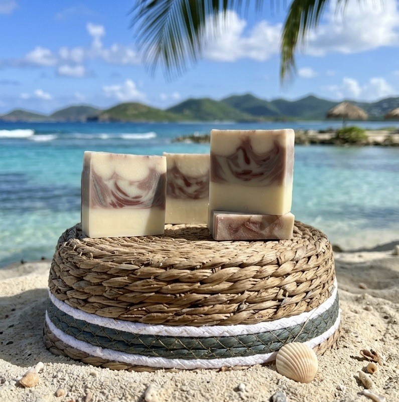 Sea Petals Handmade Soap, Lavender, Geranium, Ylang Ylang, Frankincense Blend
