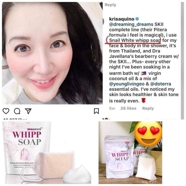Snail White Whipp Soap Bar Foam with Delicate Softening White Namu Life 100g.