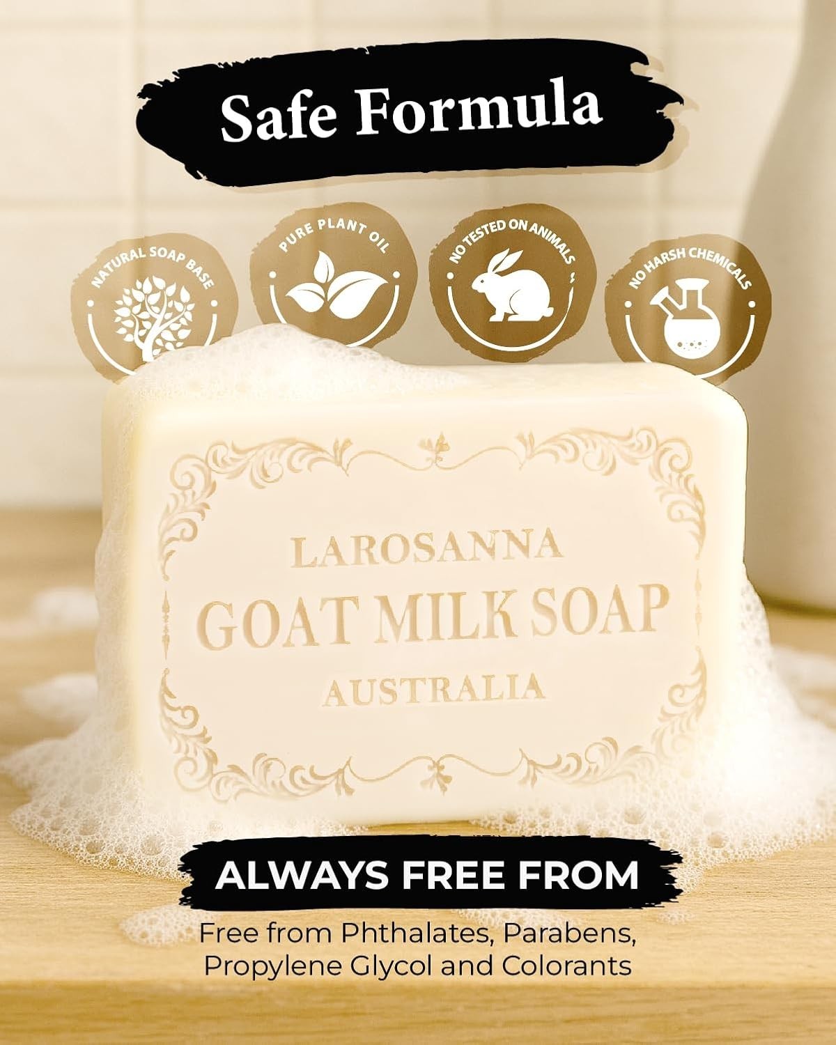 Australian Goat Milk Soap,Helps Moisturize,Smooth & Cleanse Skin,Triple-mille…