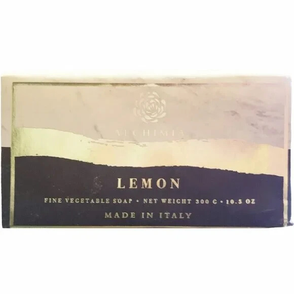NEW Alchimia Lemon Fine Vegetable Soap 300g 10.5oz Made in Italy Large Bar Soap