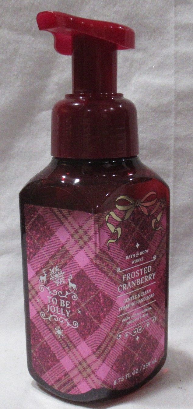 Bath & Body Works Gentle & Clean Foaming Hand Soap Set Lot 2 FROSTED CRANBERRY