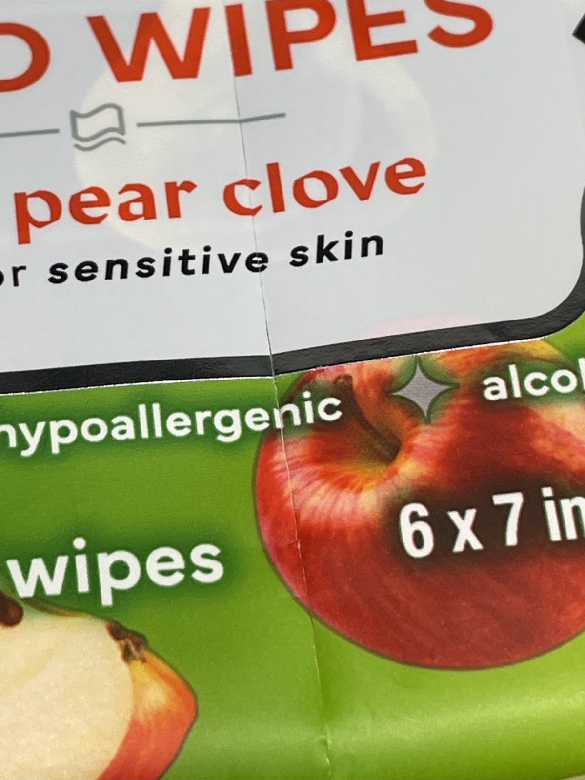 Ashley Belle Hand Wipes Apple Pear Clove 60 Total Lot Of 2 New