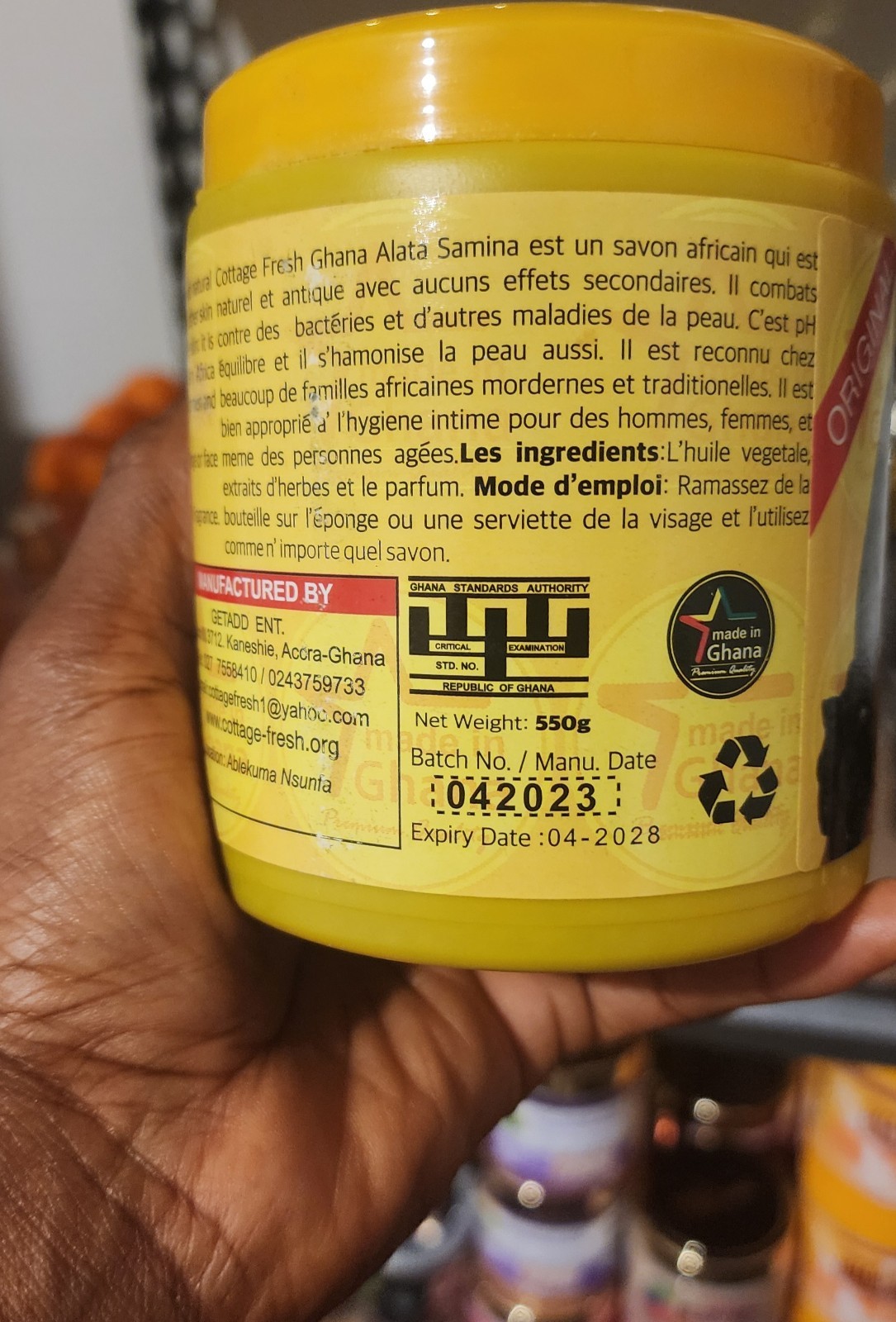 Getadd Cottage Fresh Alata Samina Herbal “Super Toner” Soap. ORIGINAL 550g