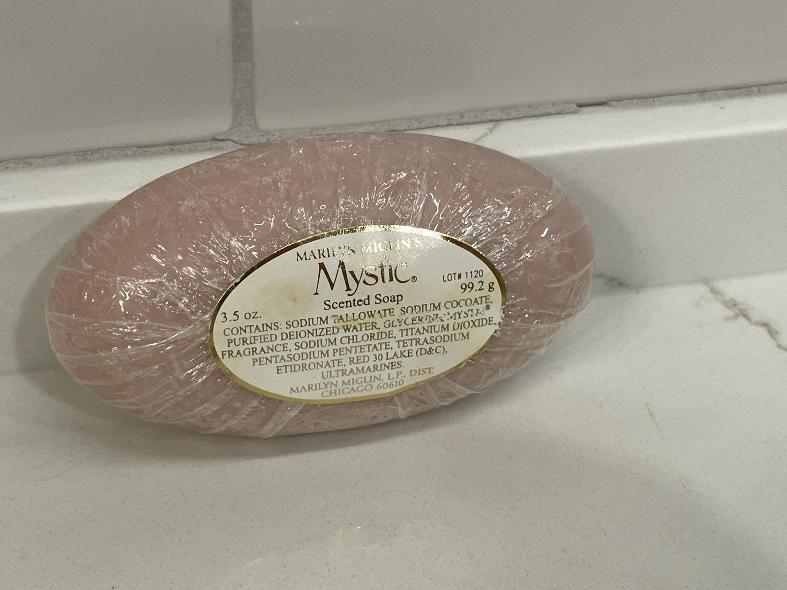 Vintage Marilyn Miglin Mystic Bar Soap Perfumed Scented Pink 3.5 oz New Sealed