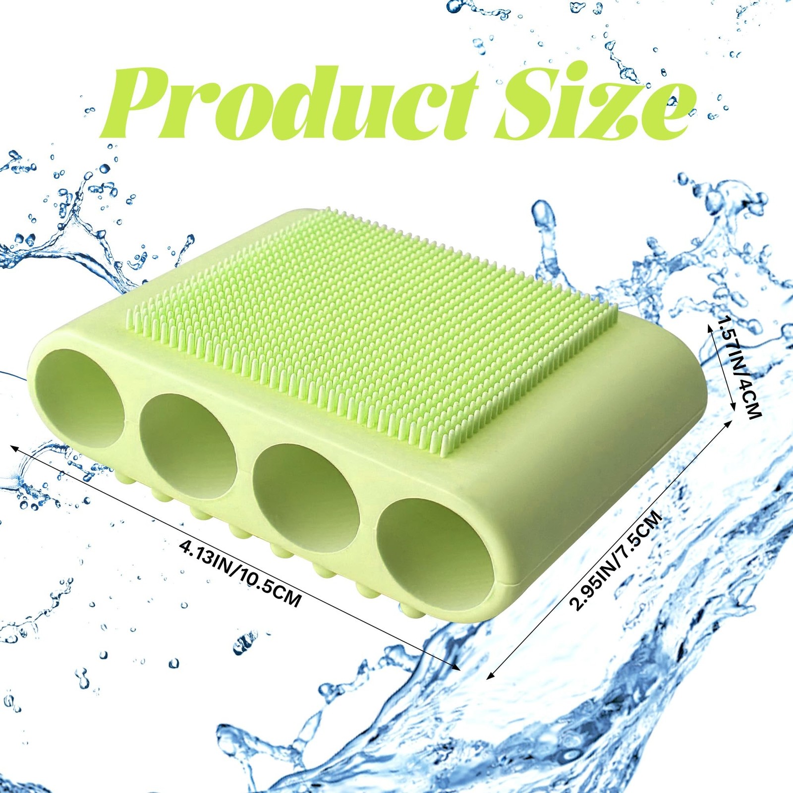 1PCS Silicone Body Scrubber Exfoliator- Bath Loofah & Sponges Alternative 4-F…