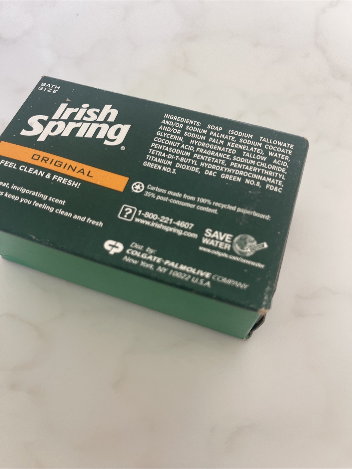 1 PCS IRISH SPRING ORIGINAL DEODORANT BAR SOAP 3.7oz NYNY Vintage
