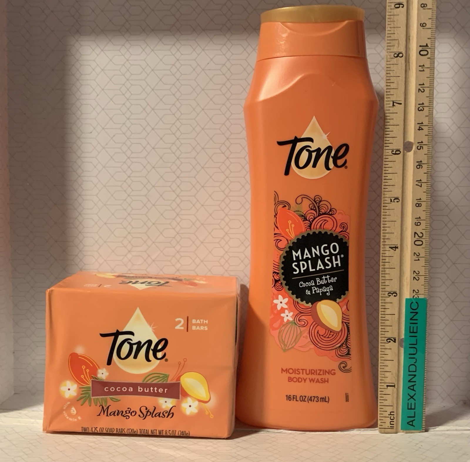 Tone MANGO SPLASH Bar Soap + Body Wash Cocoa Butter 2 4.25 oz bars NEW htf rare