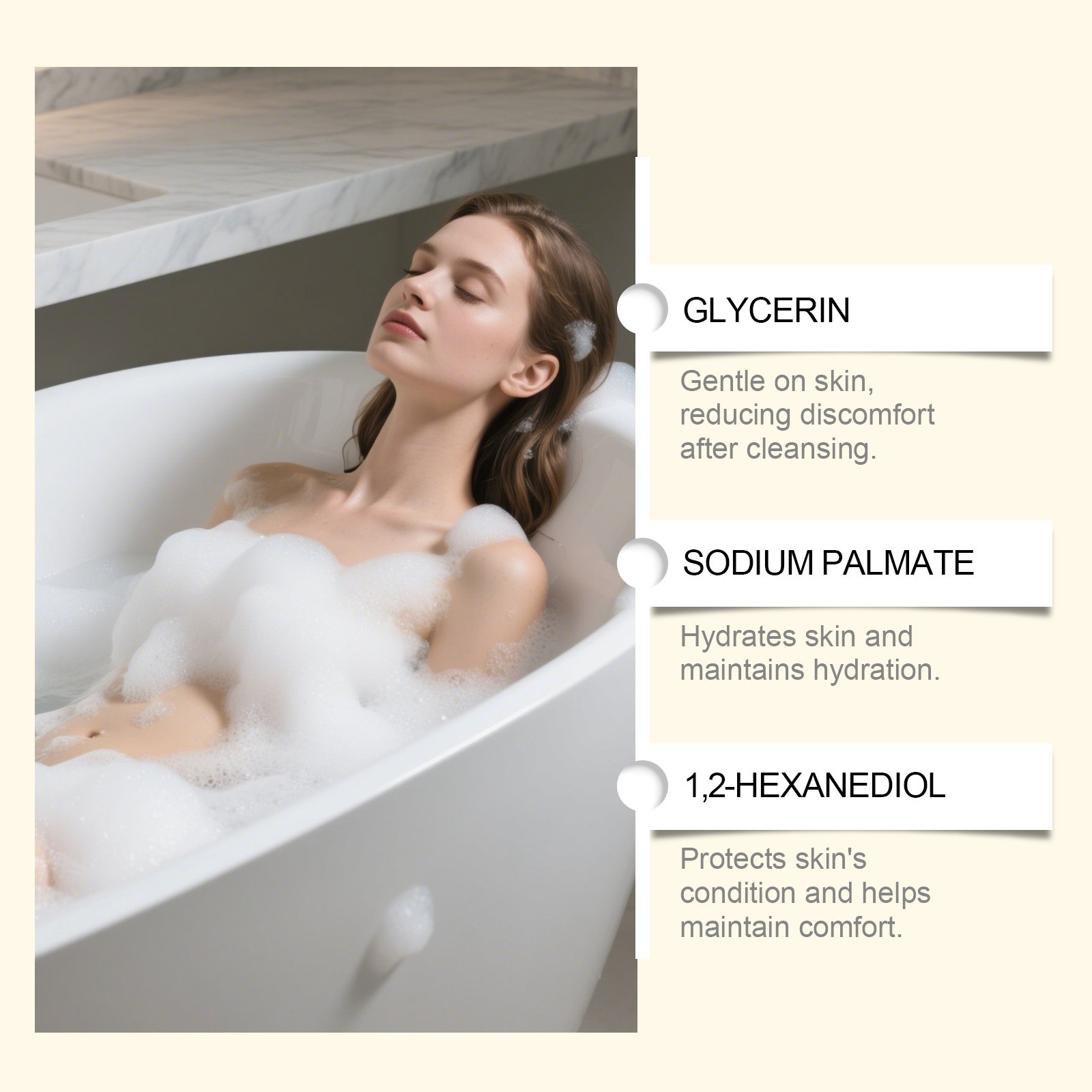 Persimmon Soap Bar for Body Odor Control Professional Skin Cleaning Soft Smooth