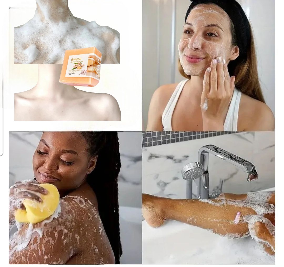 2pcs Ginger Soap Bar, Darkspots Face and Body Soap, 100g [USA Stock]