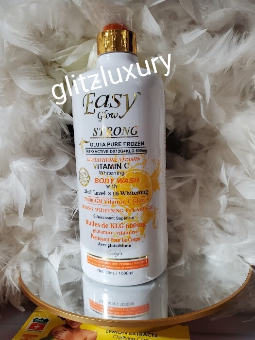 Easy Glow strong vitamin C whitening body wash. 10x vitamin C Glow 1000ml x 1👌