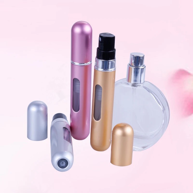 5/10Pcs Mini Refillable Travel Portable Perfume Atomizer Bottle Spray Pump Case
