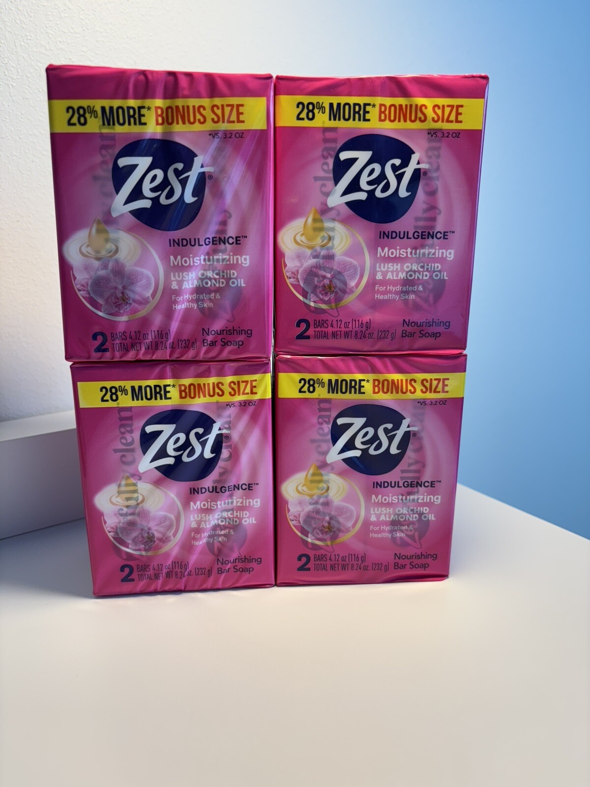 Zest Lush Orchid & Almond Oil Moisturizing Bar Soap 4.12 Oz ( 4 PACK )