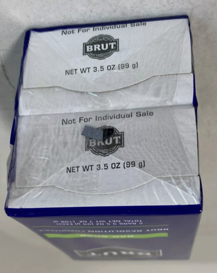 1 New Sealed Pack of 2 BRUT REVOLUTION FRAGRANCE BAR SOAP, 3.5 oz Each