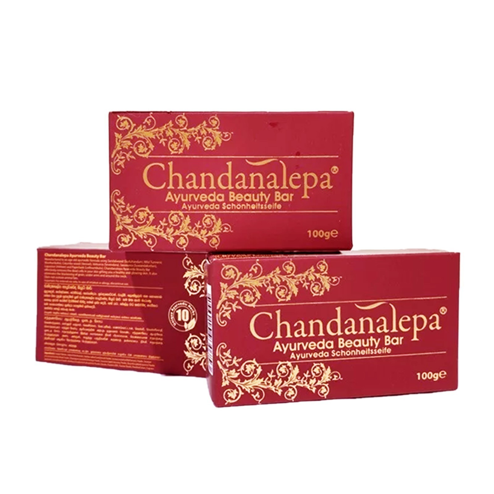 Chandanalepa Ayurvedic Beauty Bar Natural Soap 100g x 3 PacHealthy Glowing Skin