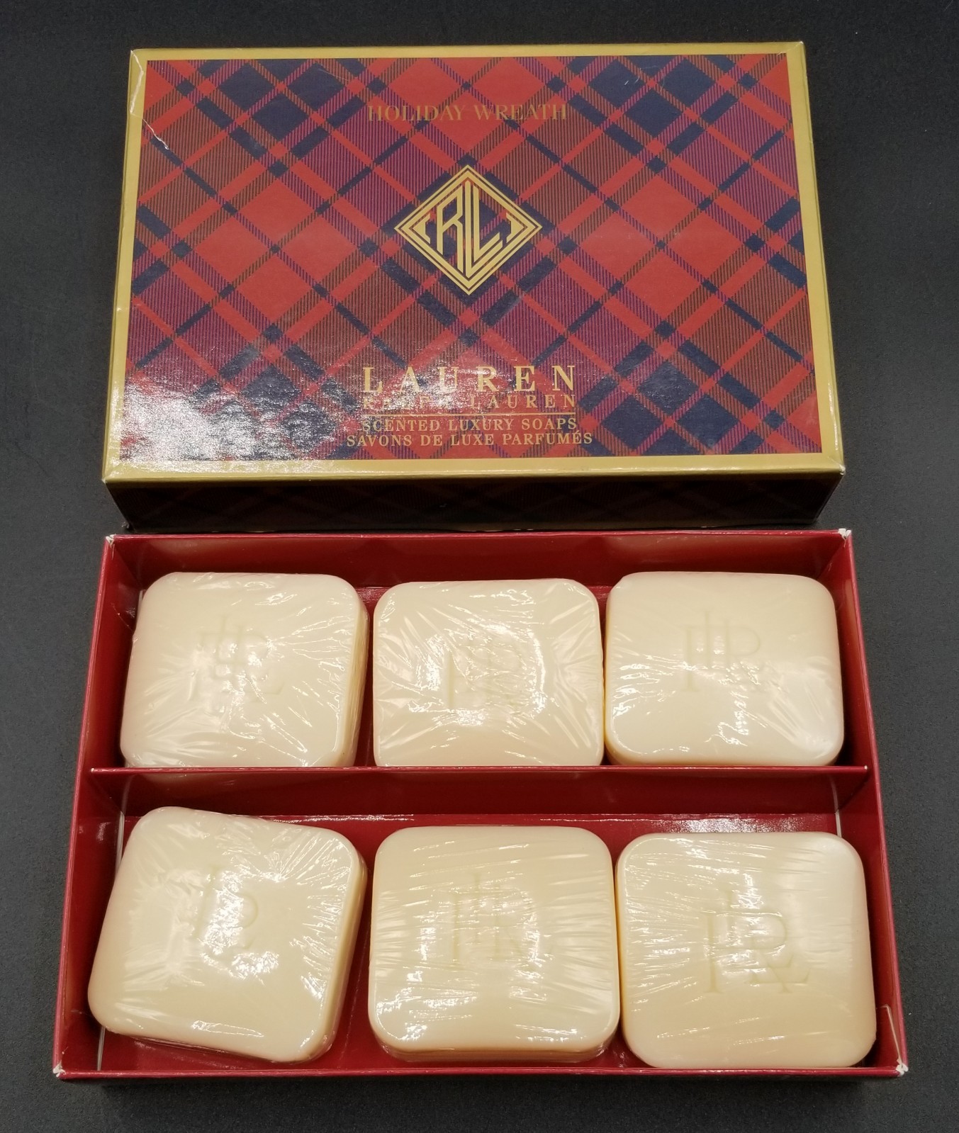 Ralph Lauren Scented Luxury Soaps “Holiday Wreath” (6) Sealed Soaps