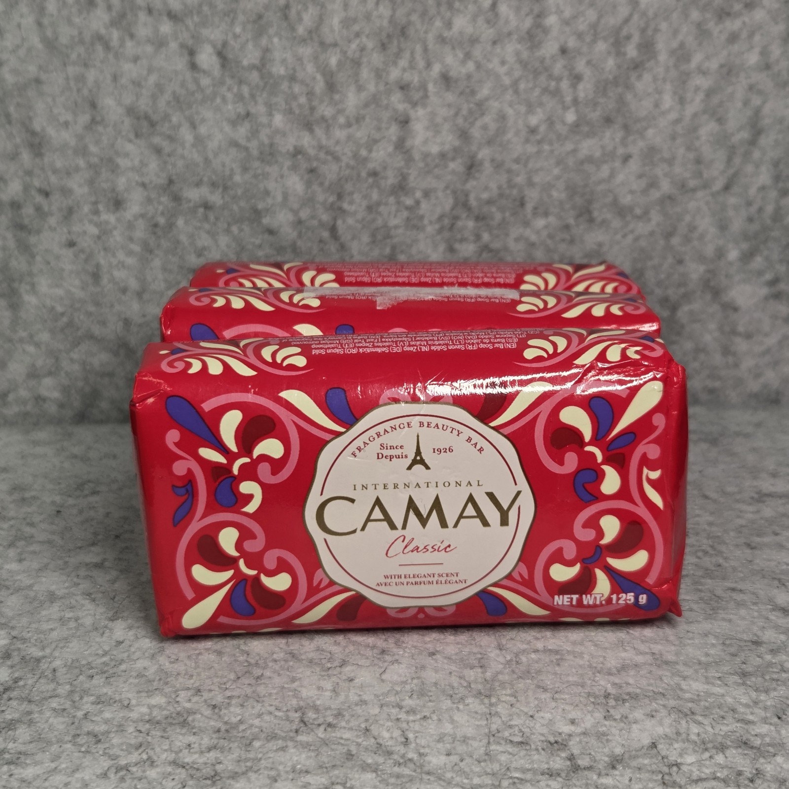 Camay International Classic Bar Soap 3 Bars Per Pack 125g Each Rose Essence