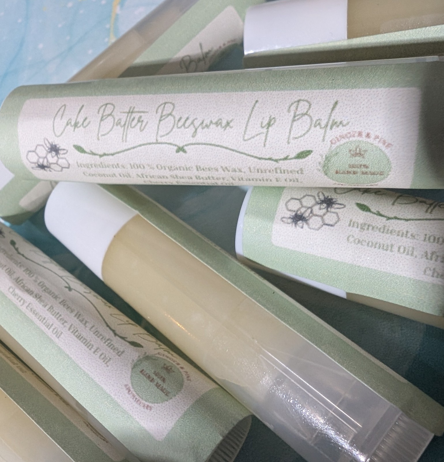 Cake Batter Beeswax Lip Balm – Sweet Dessert-Inspired Handmade Lip Care
