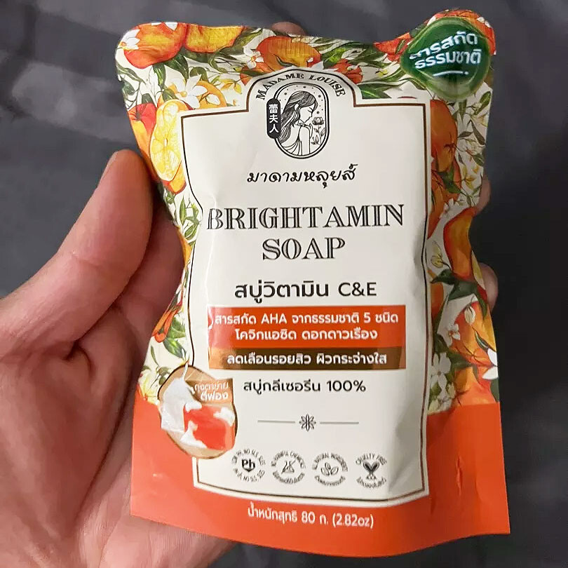 Brightamin C&E Soap Reduce Dull Dark Spots Smooth Radiant Skin 80g MADAME LOUISE