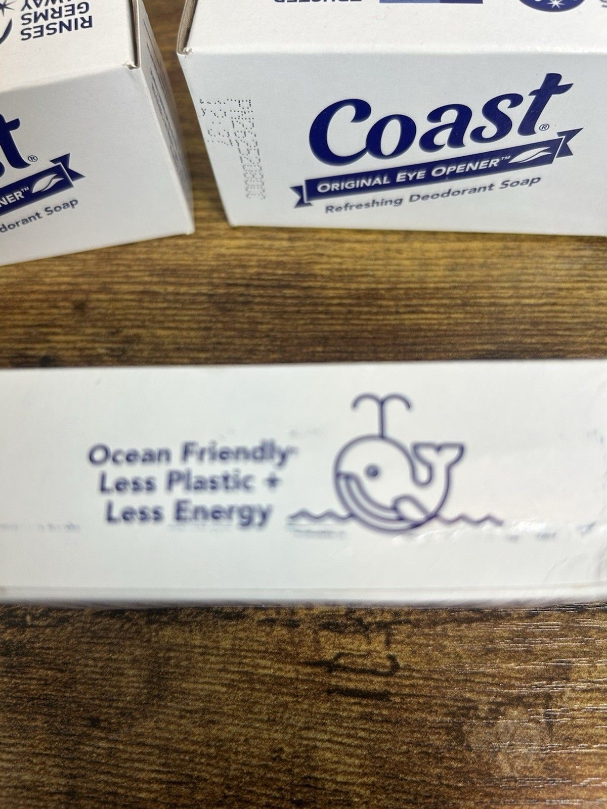 Coast Original Eye Opener Refreshing Deodorant Soap Lot of 3 Bars 3.2oz Each USA